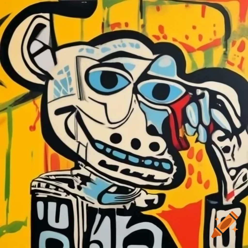 Painting entitled Crazy Zoo by Jean-Michel Basquiat