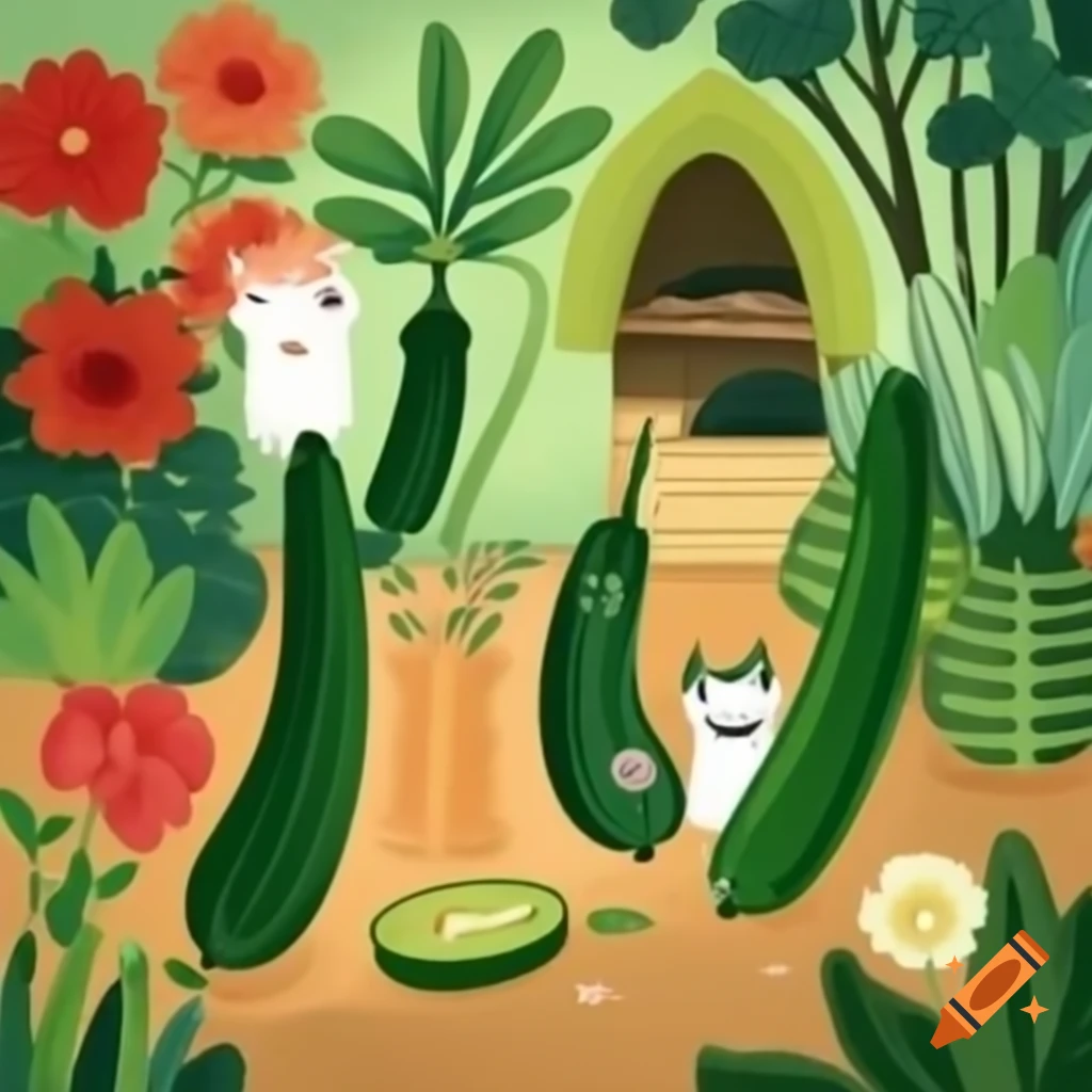 Cute cat named Zucchini playing in grandmother's flower garden