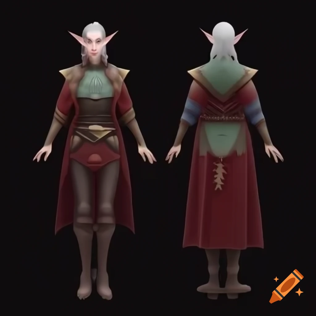 Female Dalish elf in casual wear inspired by medieval aesthetics, Dragon Age: Inquisition