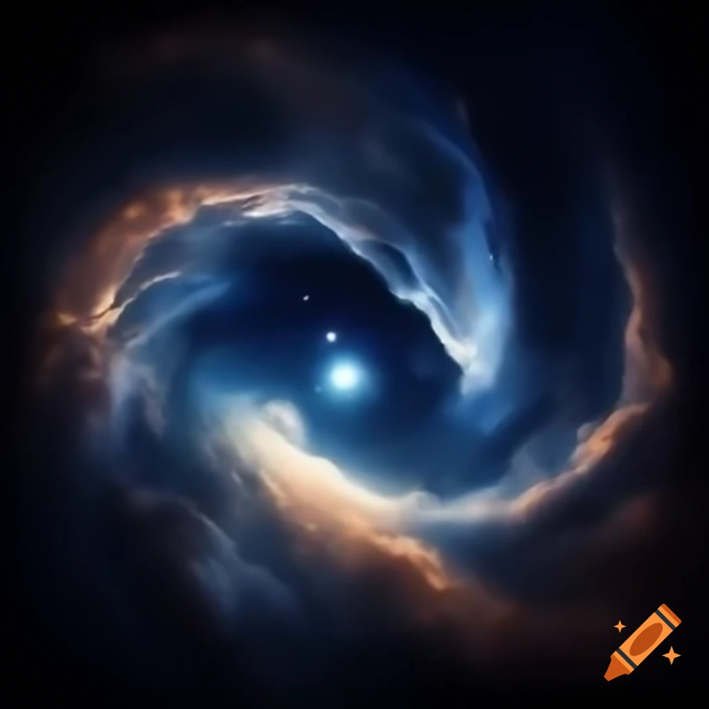 A surreal depiction of awakening in bed, cosmic memories fading