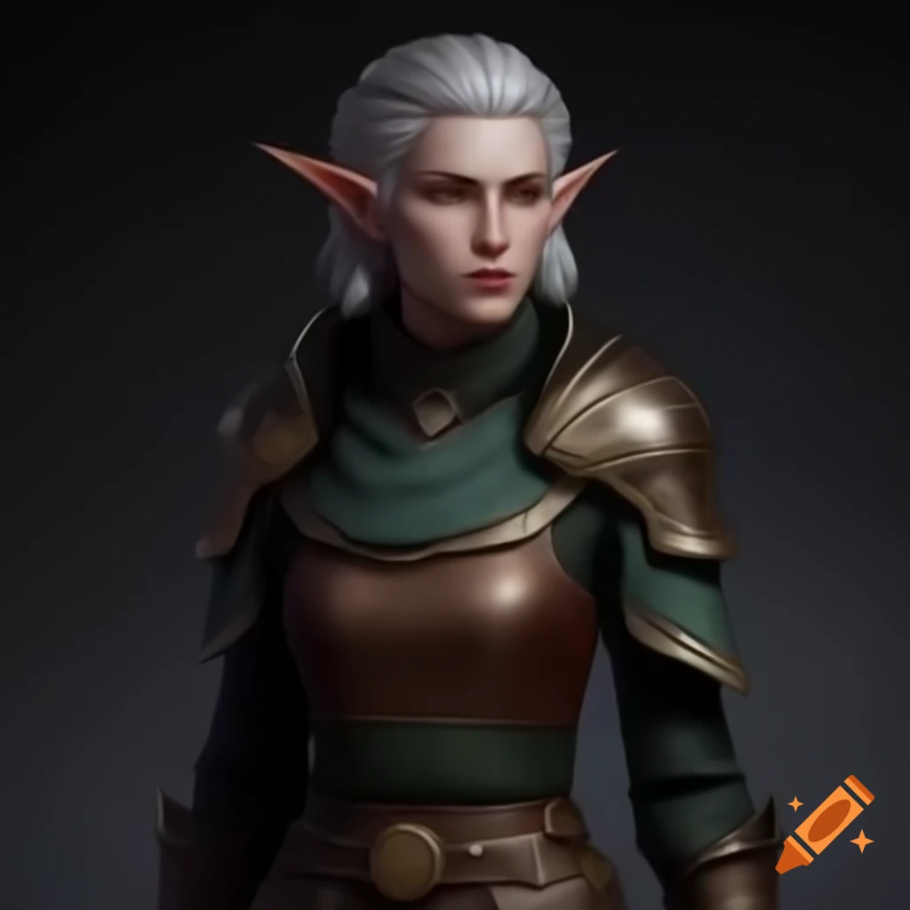 Female Dalish elf in casual medieval-inspired outfit from Dragon Age: Inquisition