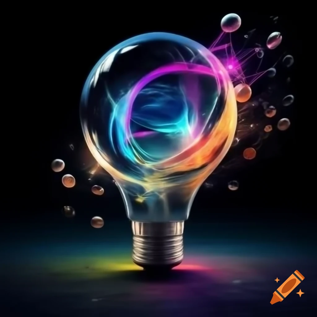 Dynamic magnifying glass revealing hidden gems with vibrant lightbulbs