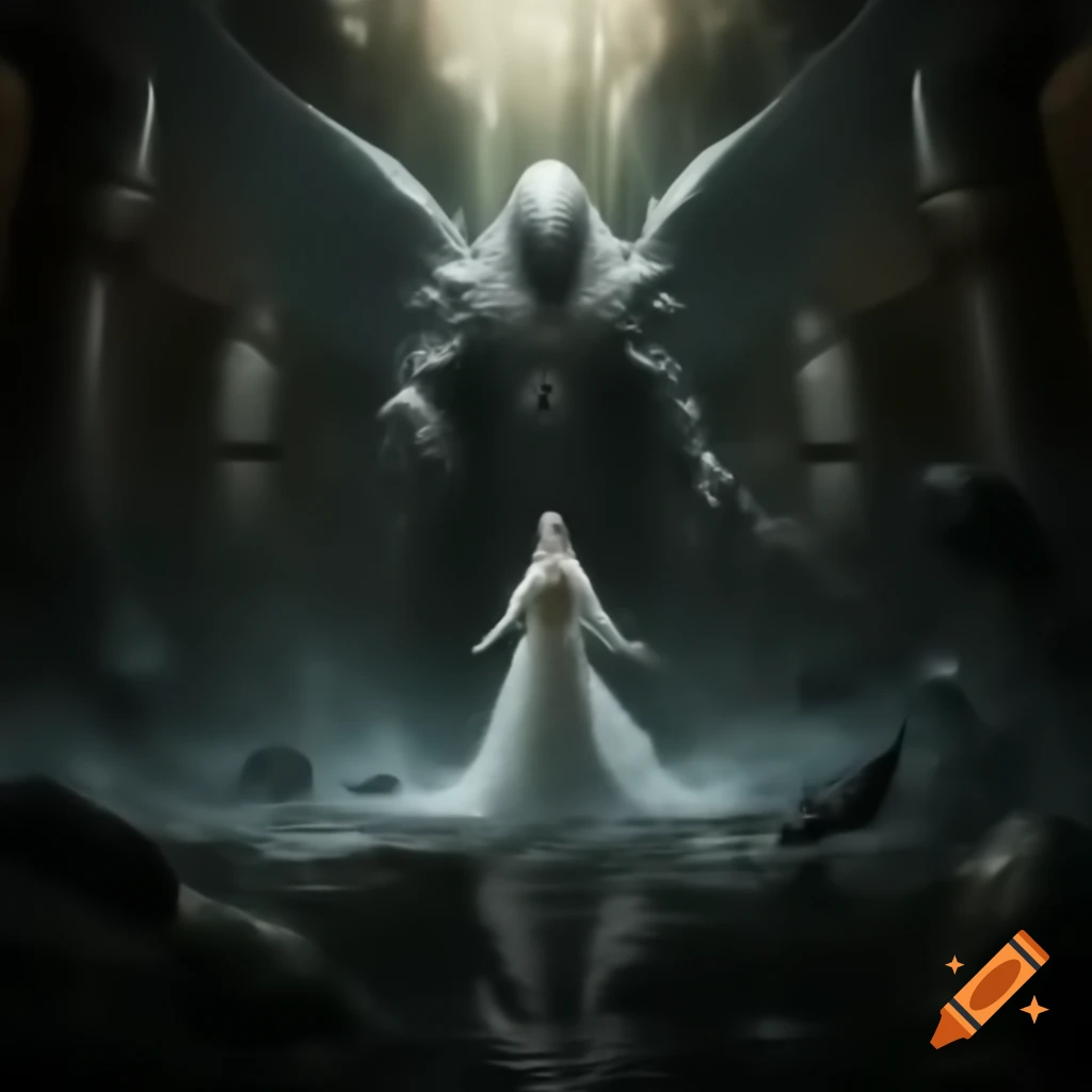 Alien battle scene aboard Zarkothian Mothership with Angel Vampire Queen