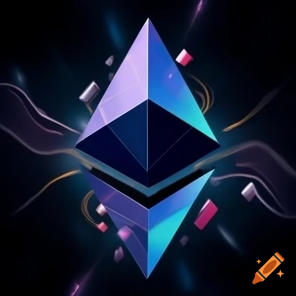 Ethereum logo and symbol in digital finance