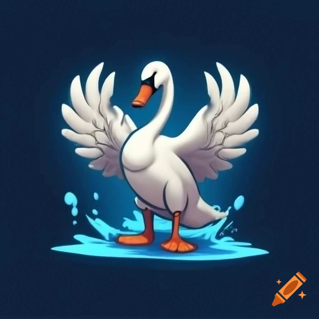 Duck swimming in water on craiyon