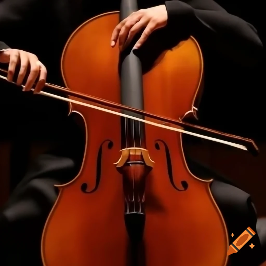 Cello instrument, showcasing elegant design