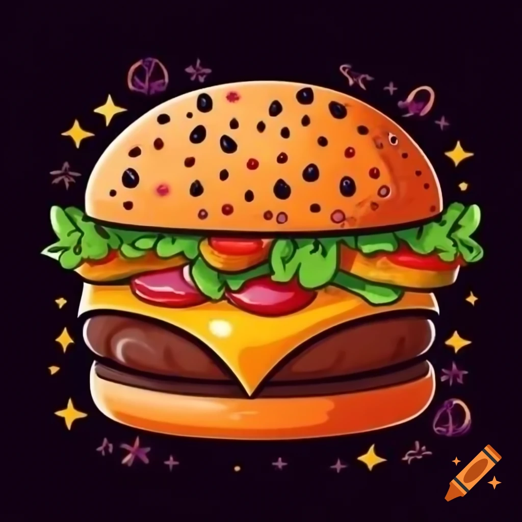 Hamburger designed with Dia de los Muertos theme