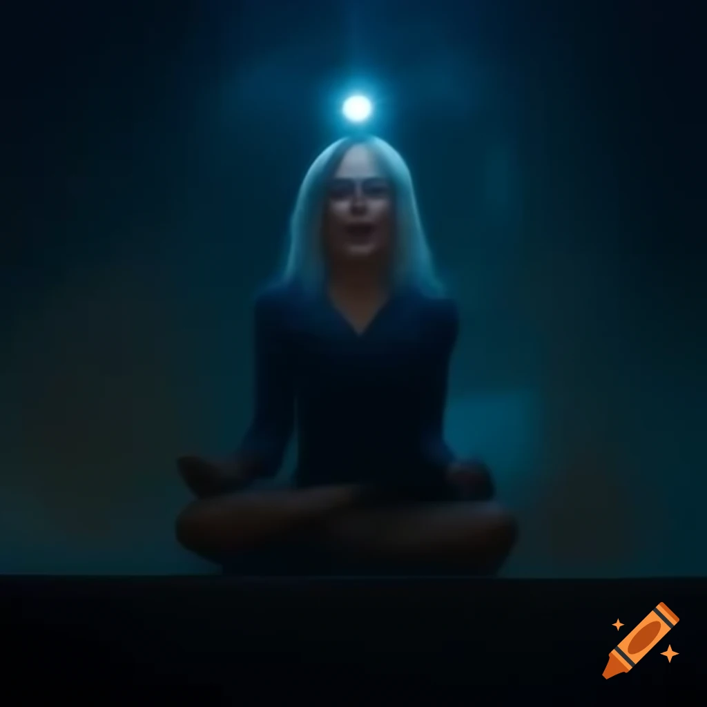 Ethereal scene with a goddess and blinding light, invoking dream-like powers