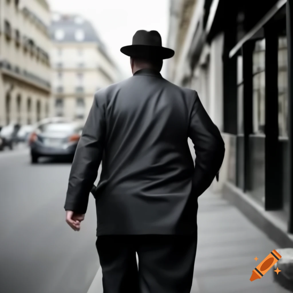 Man walking through the streets of Paris