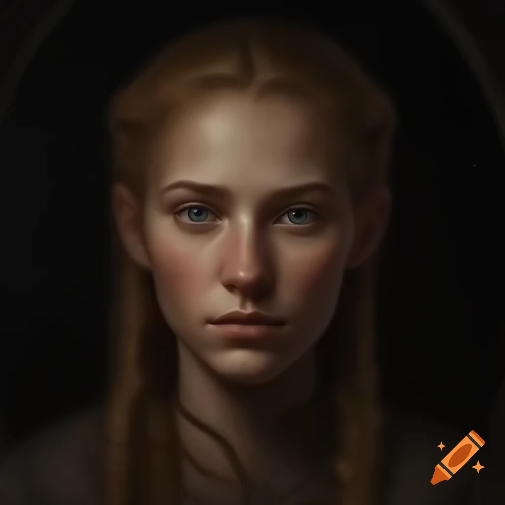 Realistic animated portrayal of medieval women with varying hair colors
