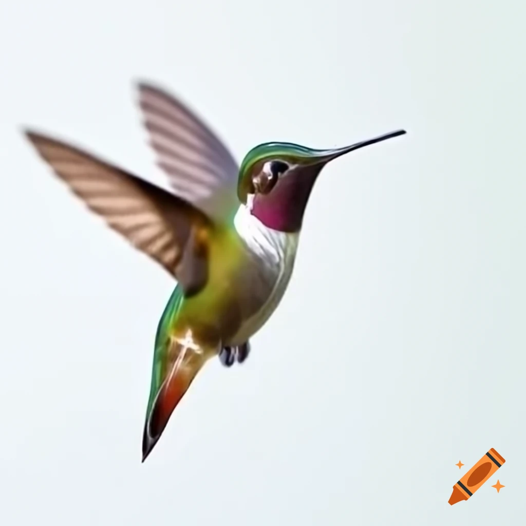 Hummingbird illustration on white background