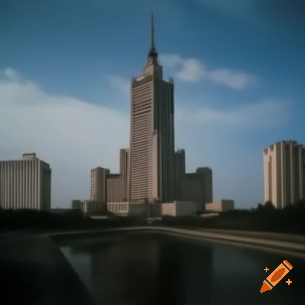 Massive building showcasing Soviet architectural style