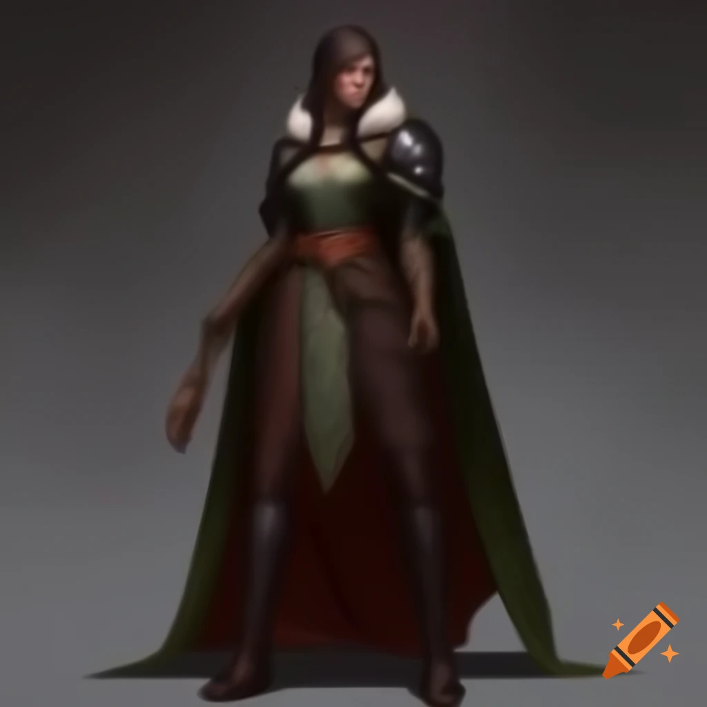 Female Dalish elf in casual wear inspired by medieval and England aesthetics
