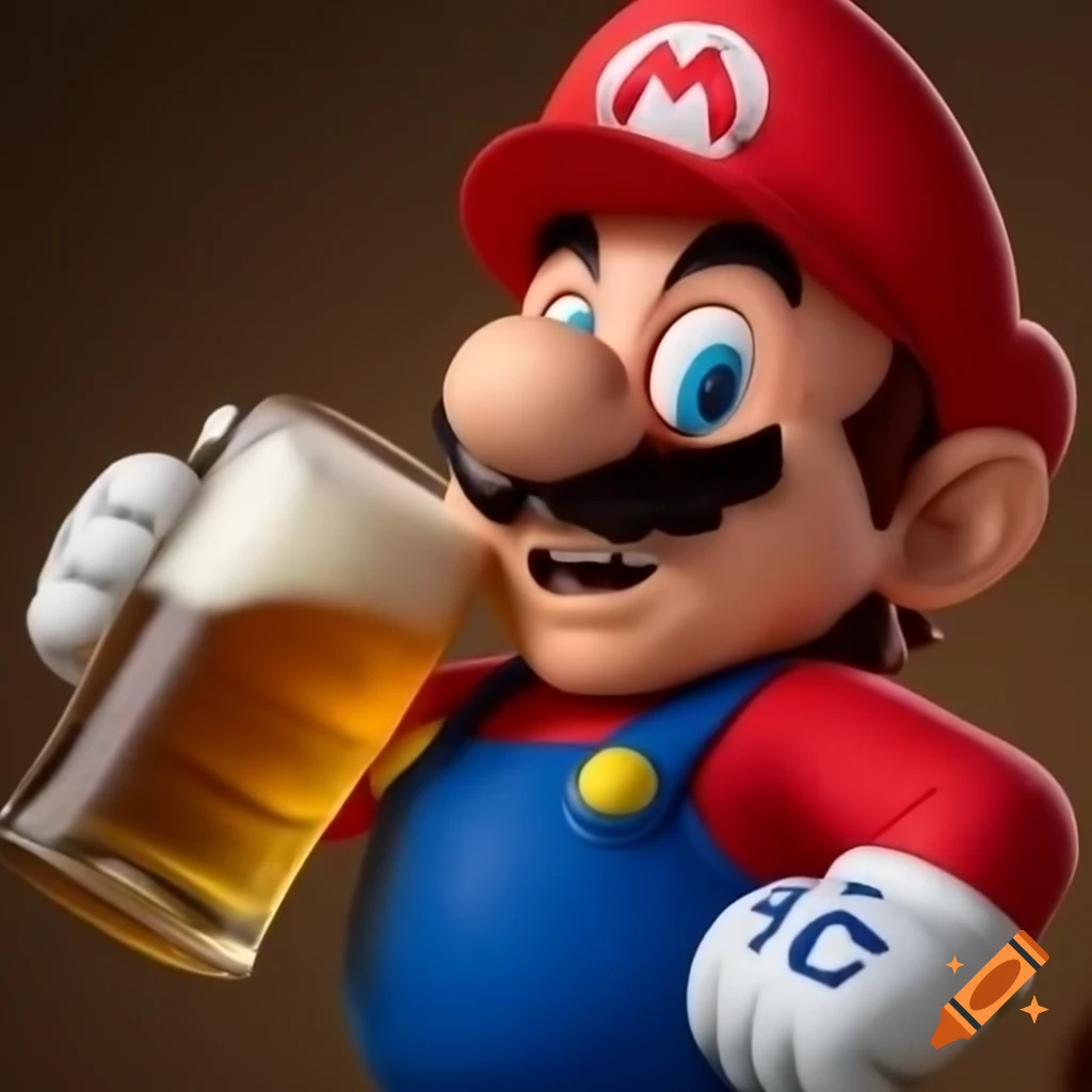 Mario Rivera Fernández drinking beer