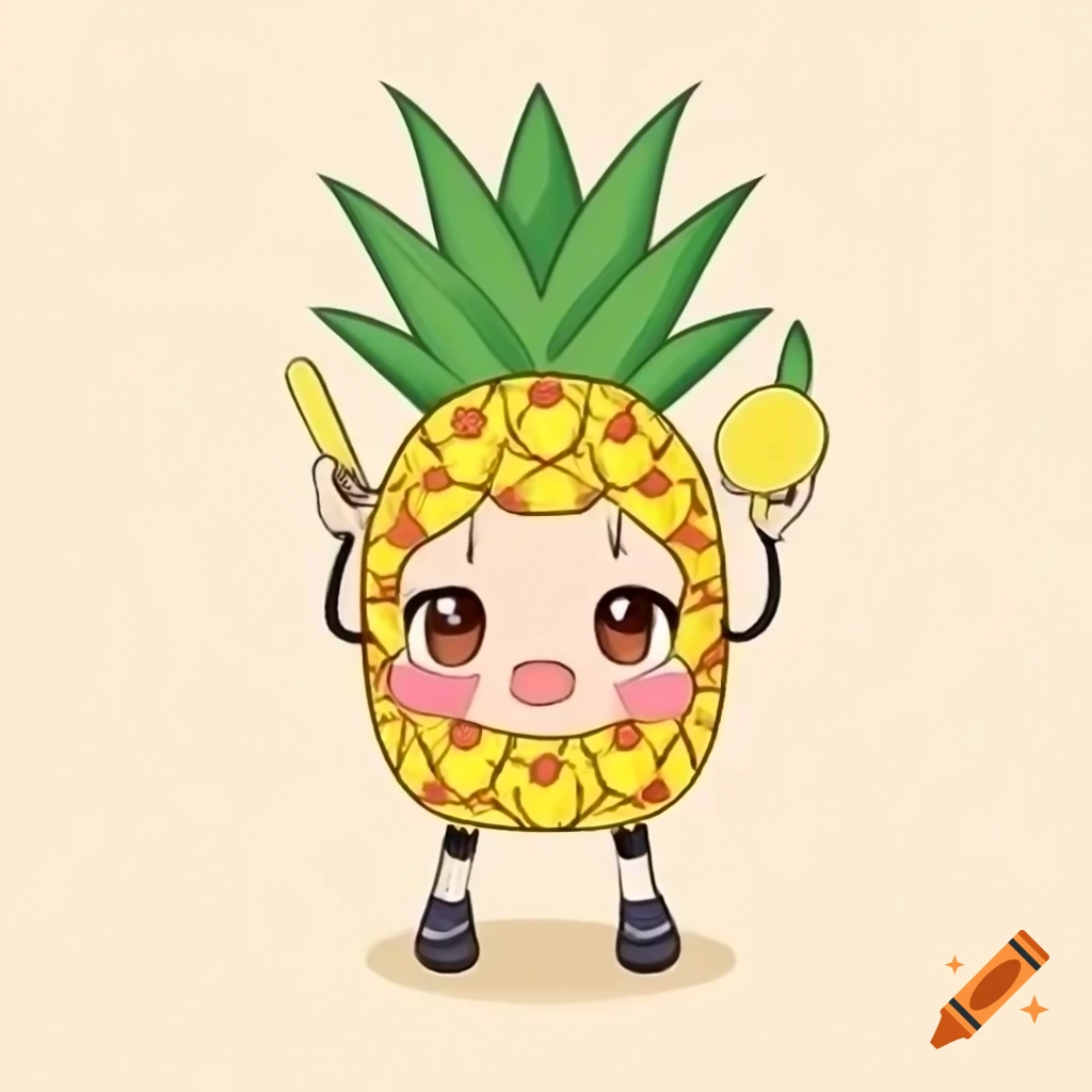 Anime character styled as a pineapple