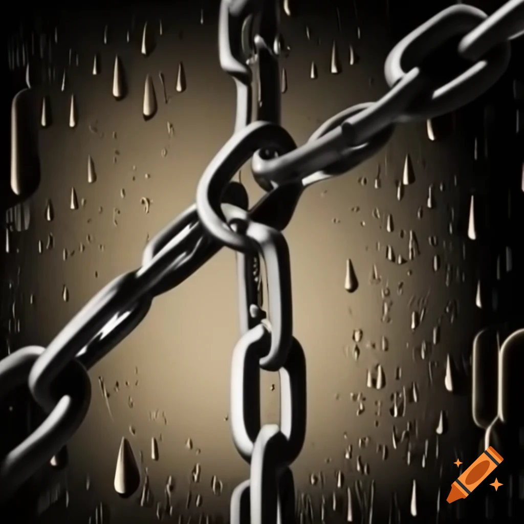 Ink chains with dripping drops
