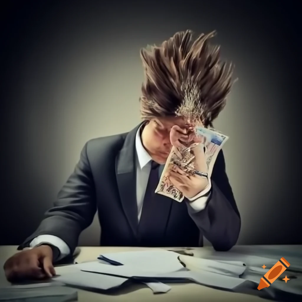 Split-screen image of stressed businessman at cluttered desk labeled 'Before' and organized workspace labeled 'After'