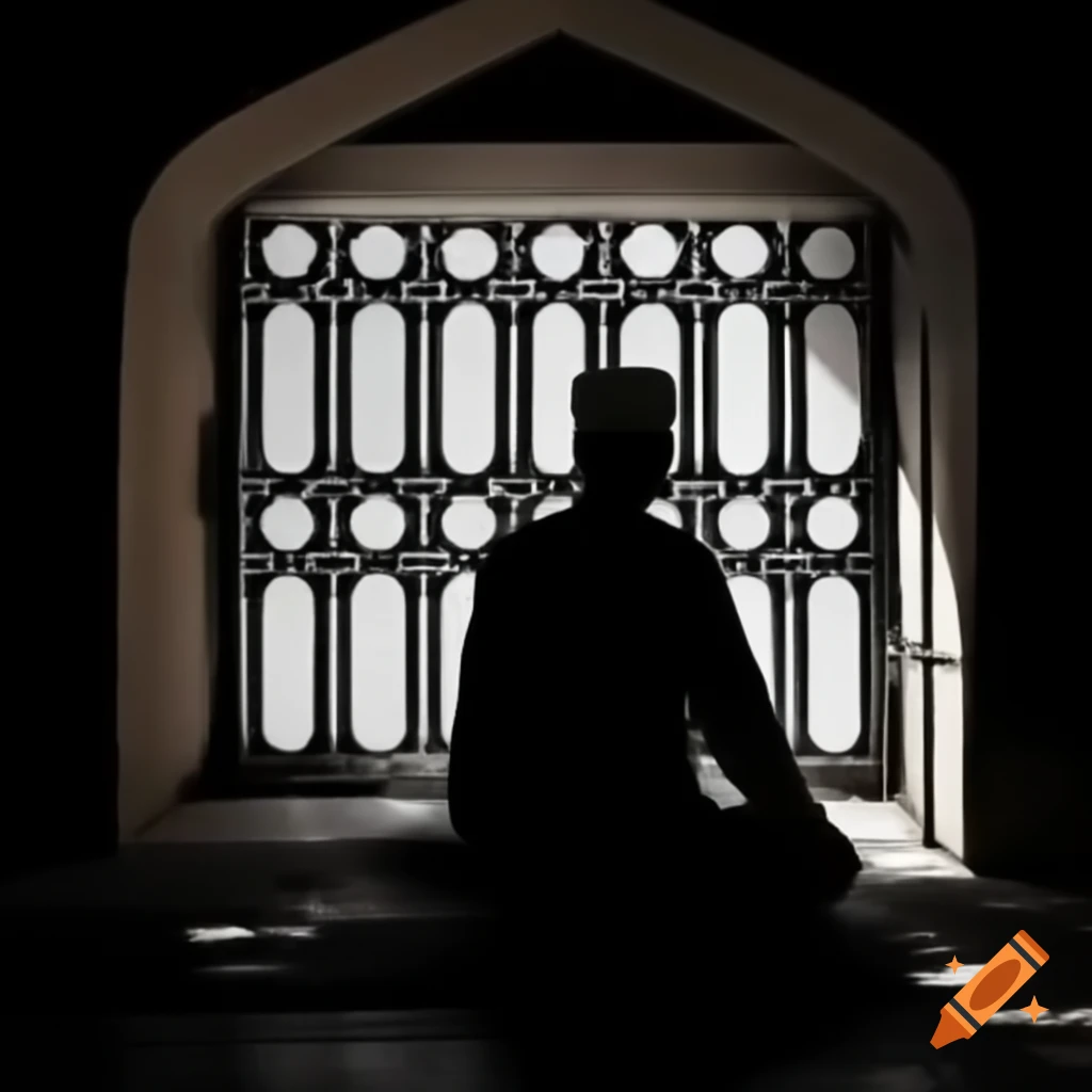 Muslim person in deep contemplation