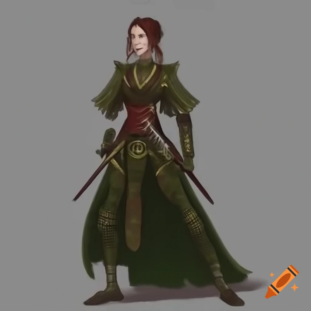 Inquisitor-inspired outfit for female Dalish elf, blending medieval and Japanese armor styles