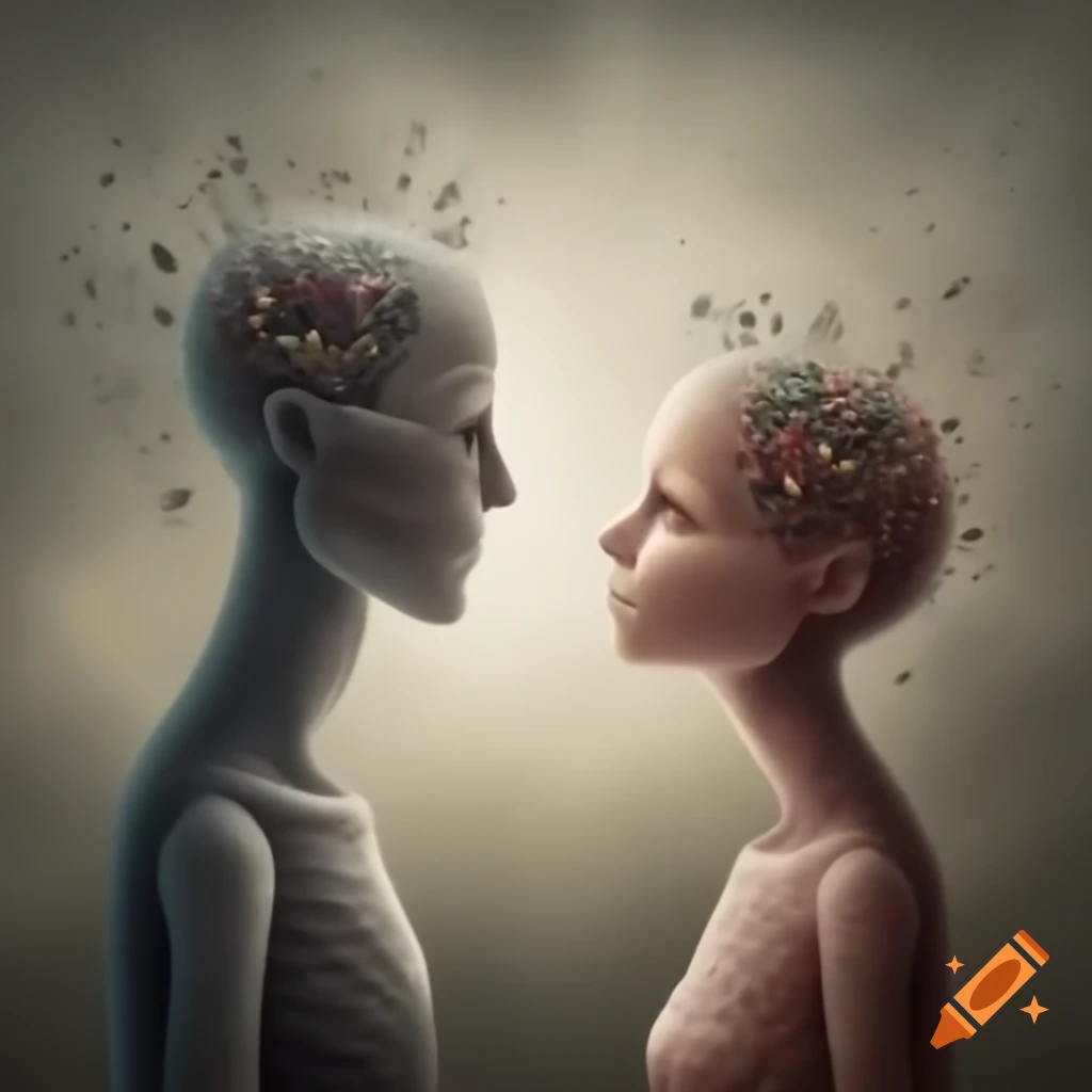 Scientific illustration of human-animal learning relationships