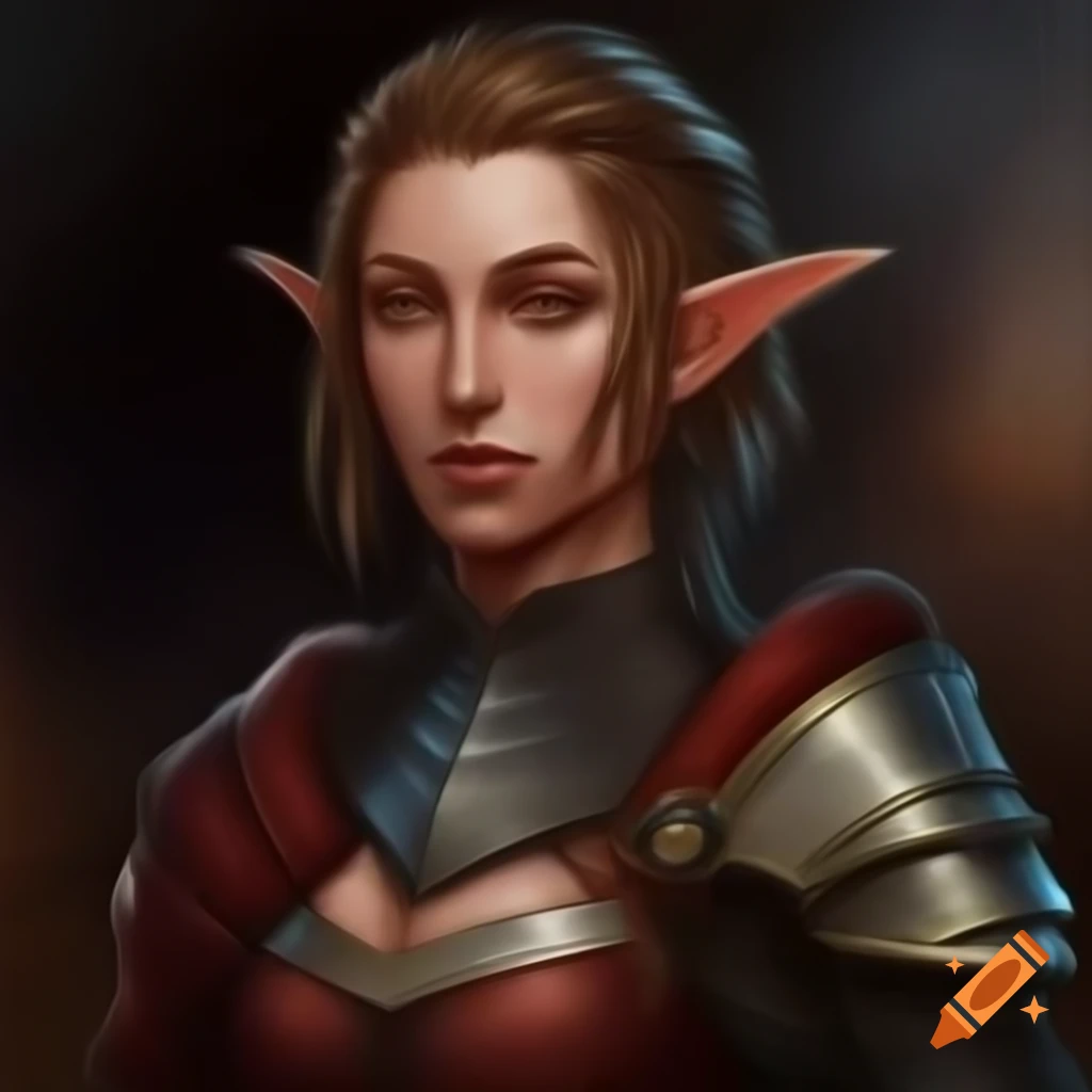 Female dalish elf from dragon age inquisition in casual wear medieval