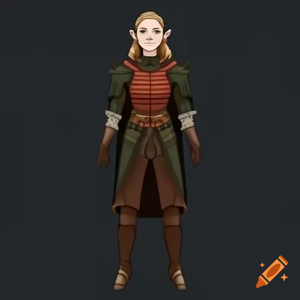 Female Dalish elf in casual medieval-inspired outfit from Dragon Age: Inquisition