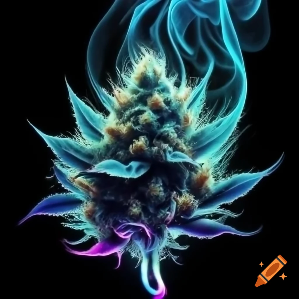 Colorful abstract representation of smoke