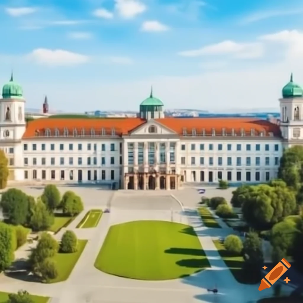 Bavarian university of music and arts with Munich, Nuremberg, and Würzburg buildings in background