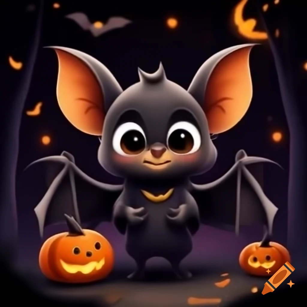Cute Halloween bat illustration