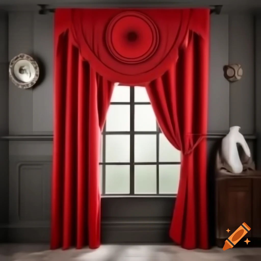Fantasy styled curtain in vibrant colors