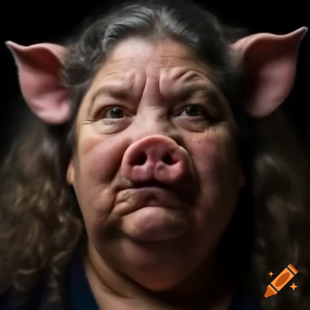 Hyper realistic Portrait Of A Middle aged Woman With Unique Features In 