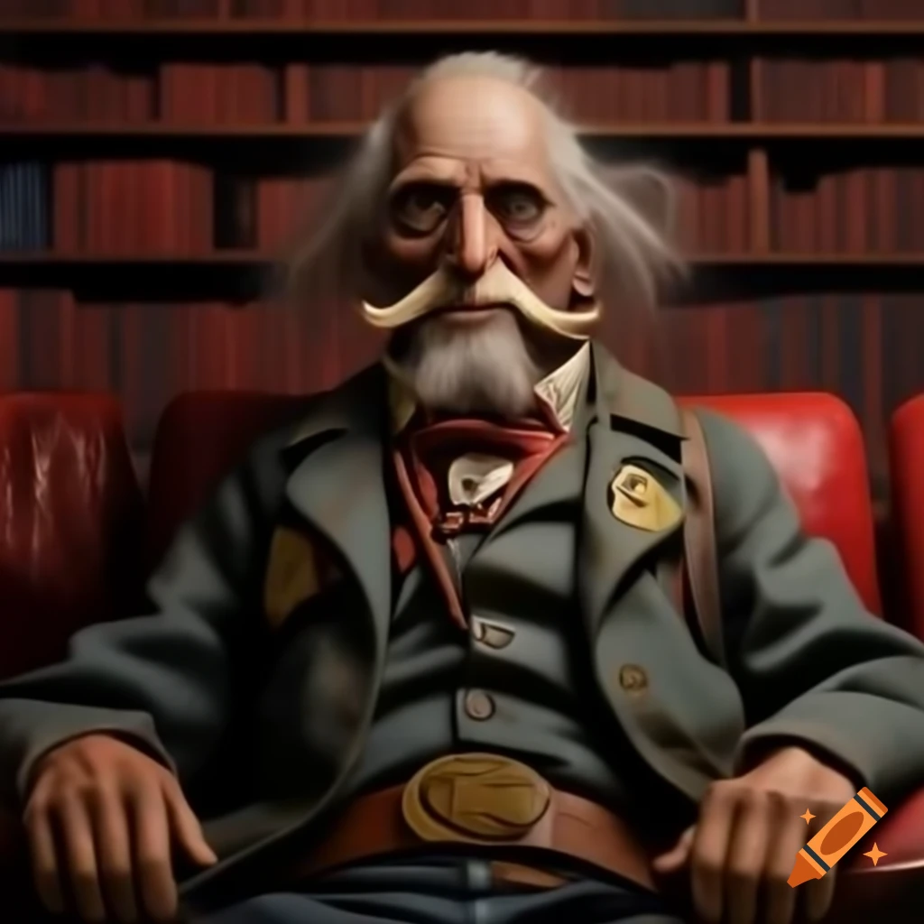 Hyper-realistic portrait of a war-worn man blending styles of 70s aristocrat and Vietnam War veteran