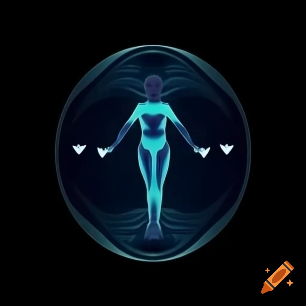 Abstract representation of a woman bridging hearts with a magnetic theme