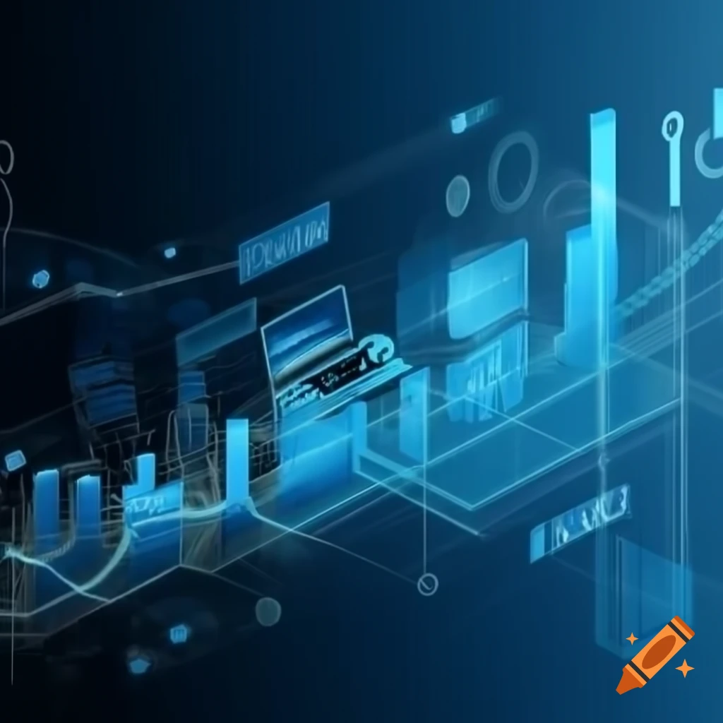 Professional LinkedIn background with technology theme featuring abstract data visualizations and graphs