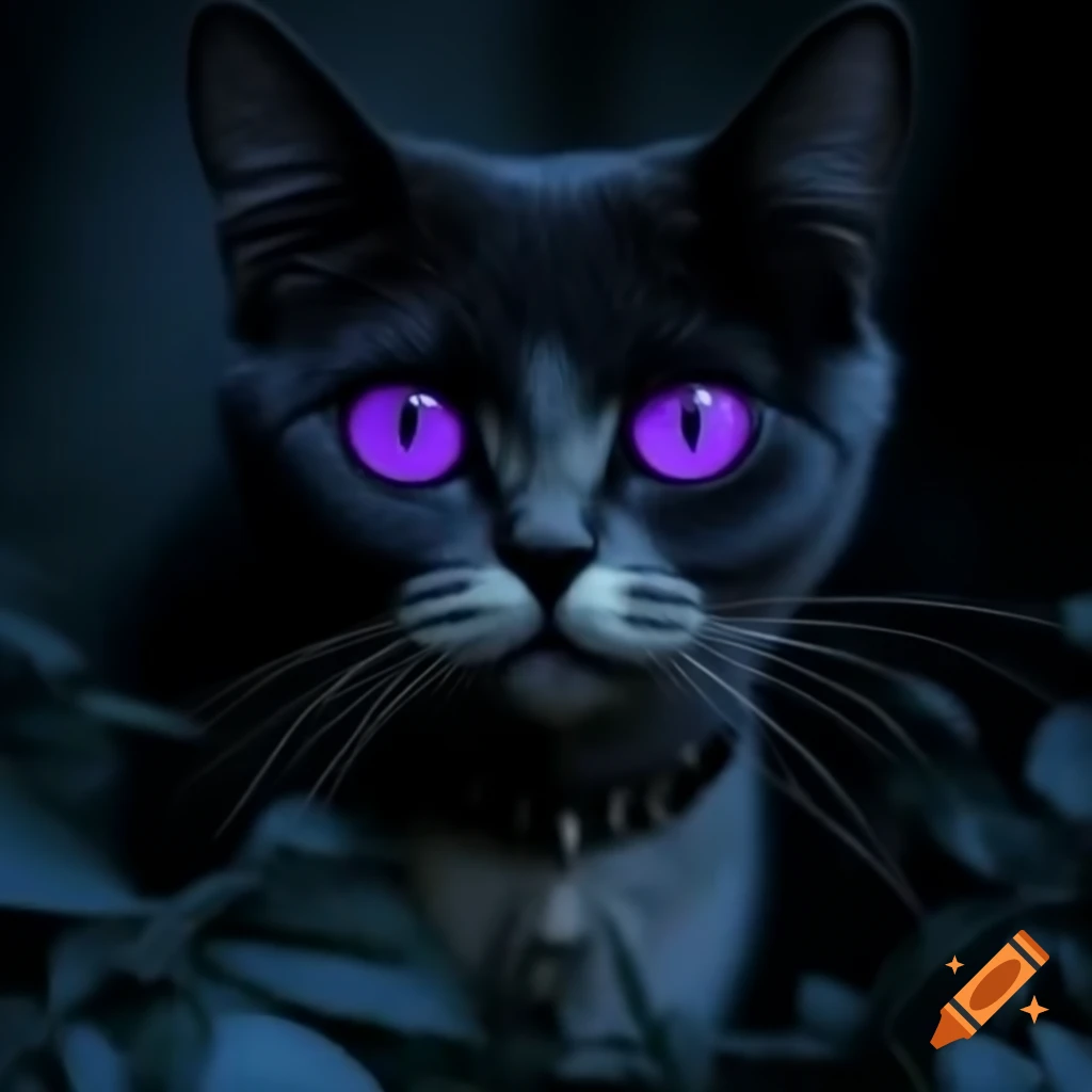 Emo cat with unique hairstyle and outfit