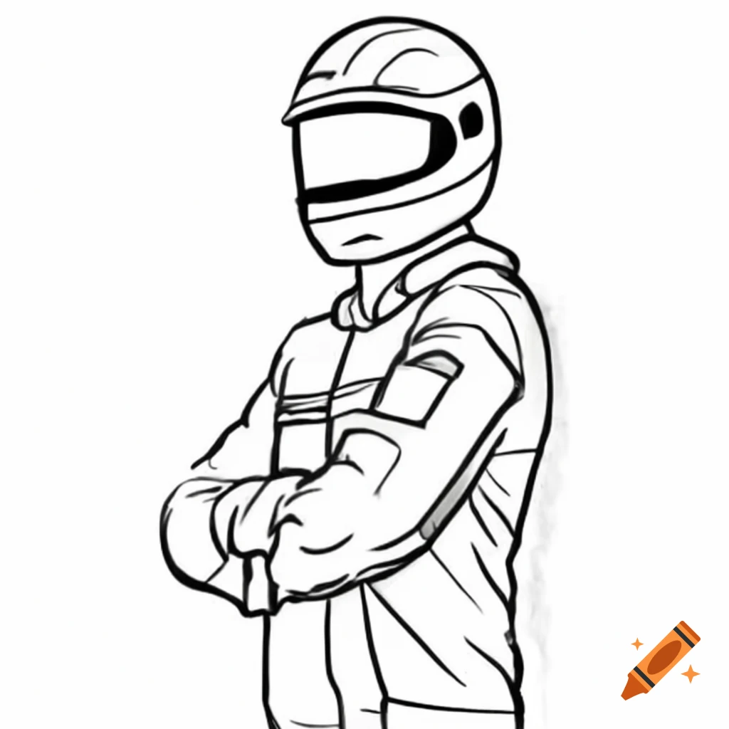 Line Art Diagram Of Racecar Driver Standing Without Helmet On Craiyon line-art-diagram-of-racecar-driver-standing-without-helmet-on-craiyon
