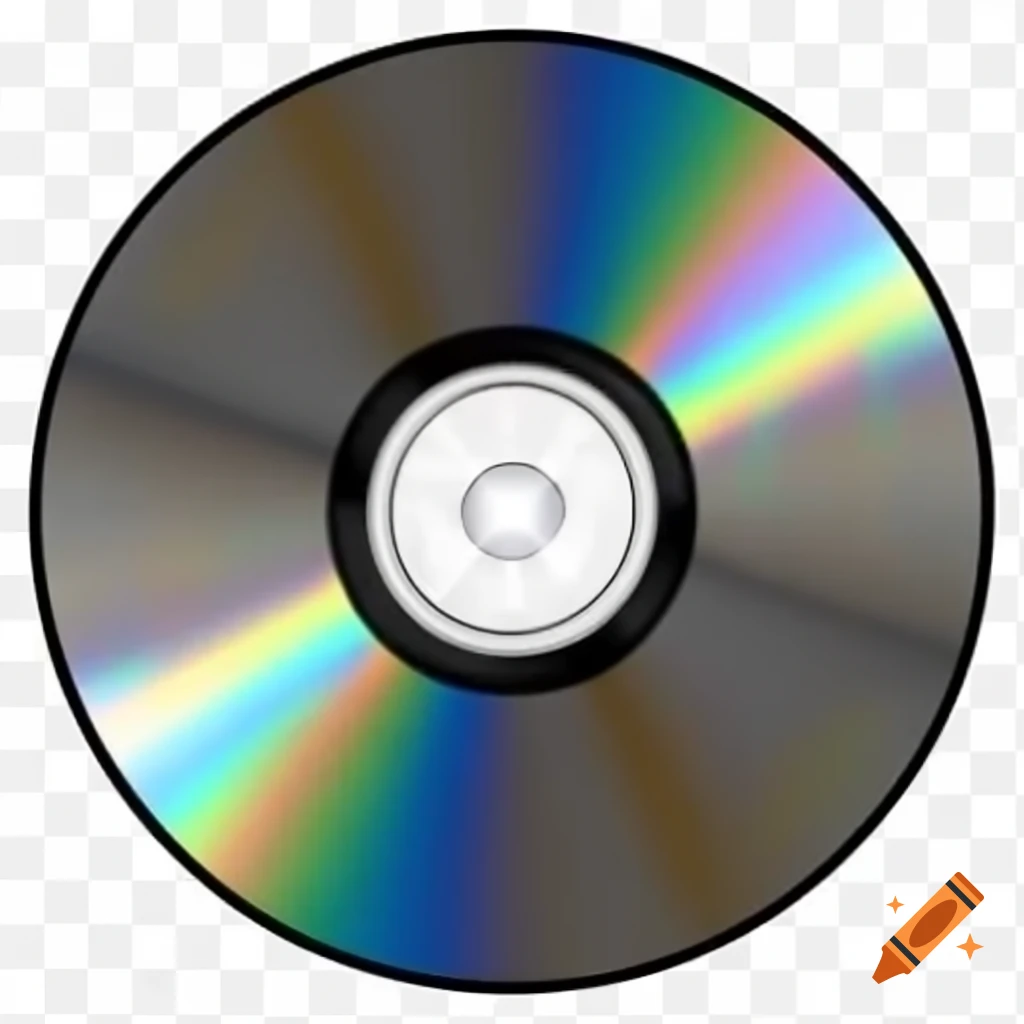 Compact disc on a plain background on Craiyon