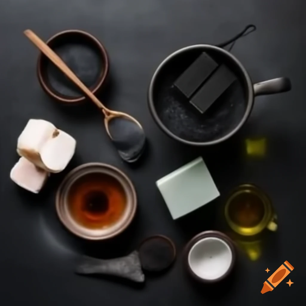 Tranquil composition of activated charcoal, tea tree oil, and charcoal soap for natural wellness