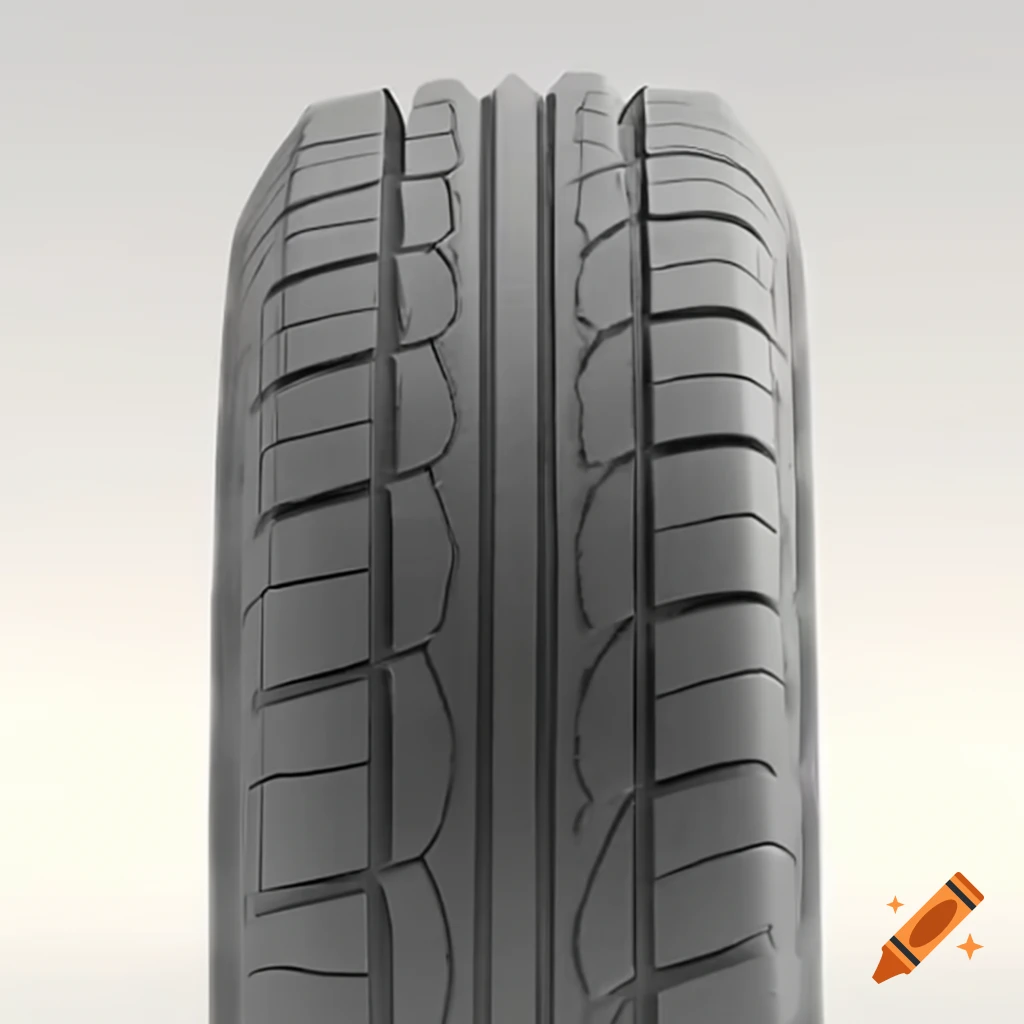 3D front view of a tire