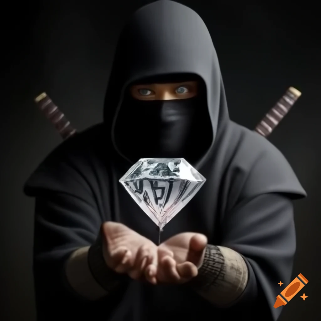 Ninja holding large diamond