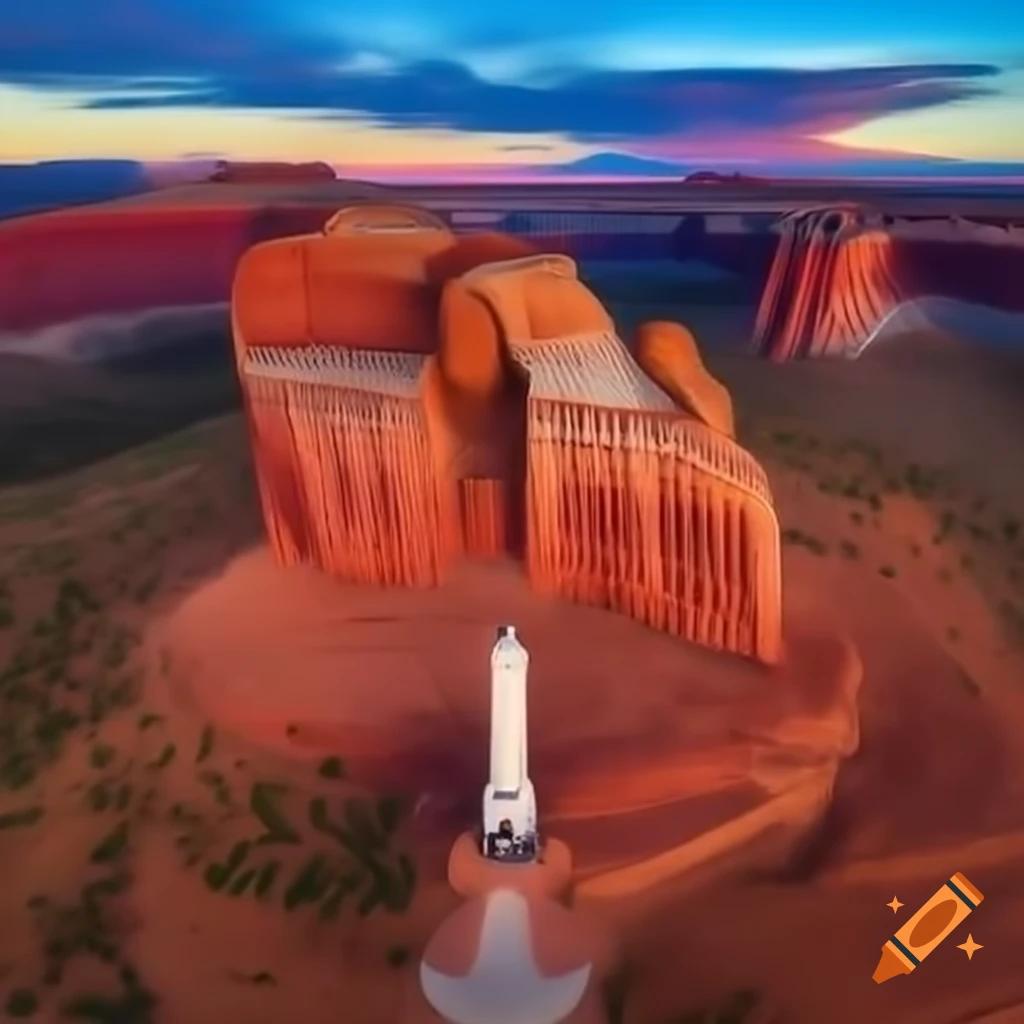 Aerial view of Four Corners Monument with vibrant colors and distinct marker