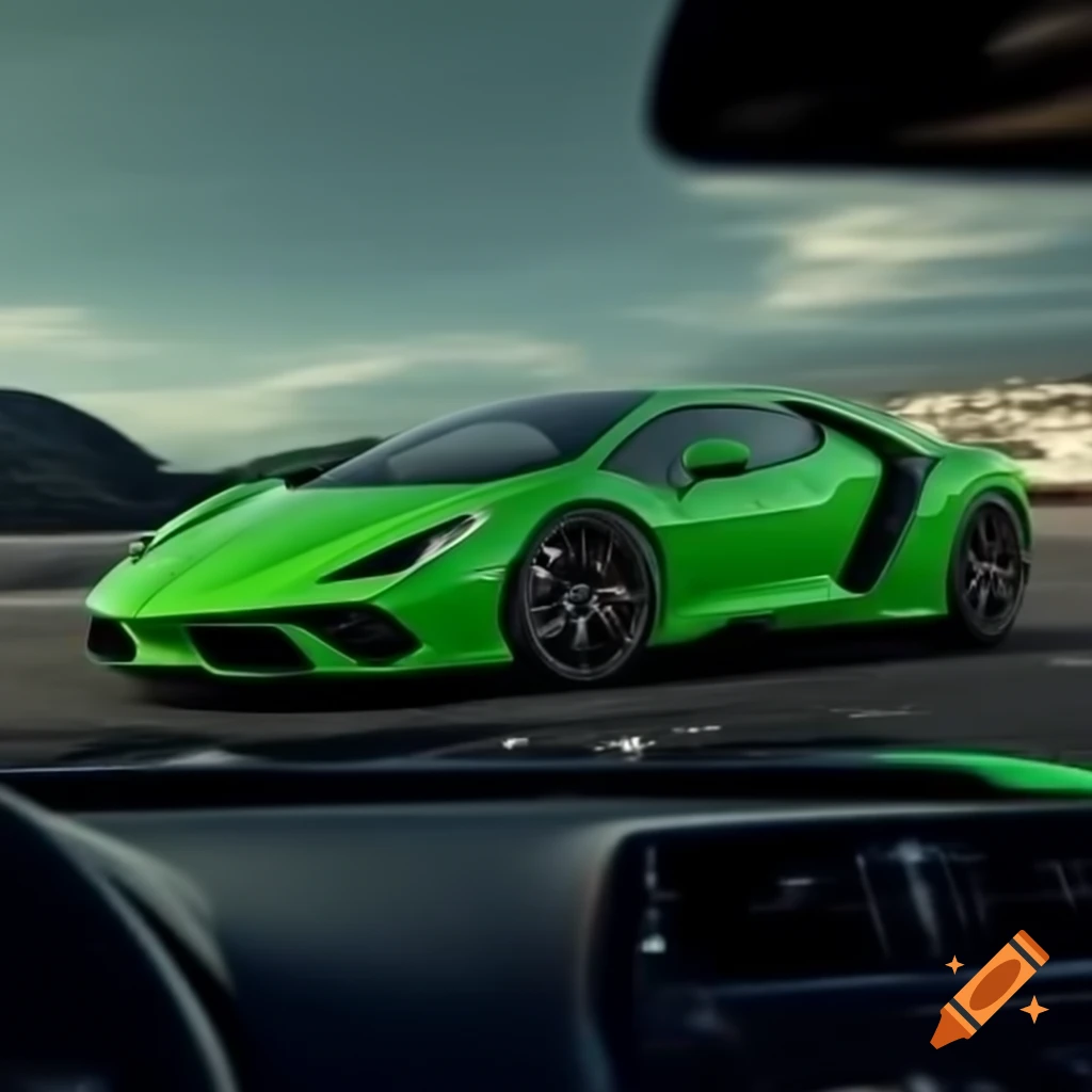Futuristic green car design