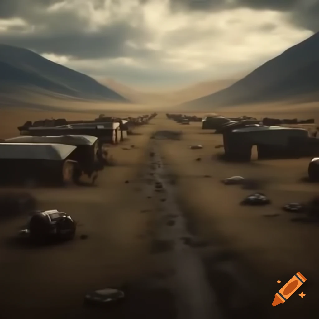 Apocalyptic landscape in Mongolia featuring desolate terrain
