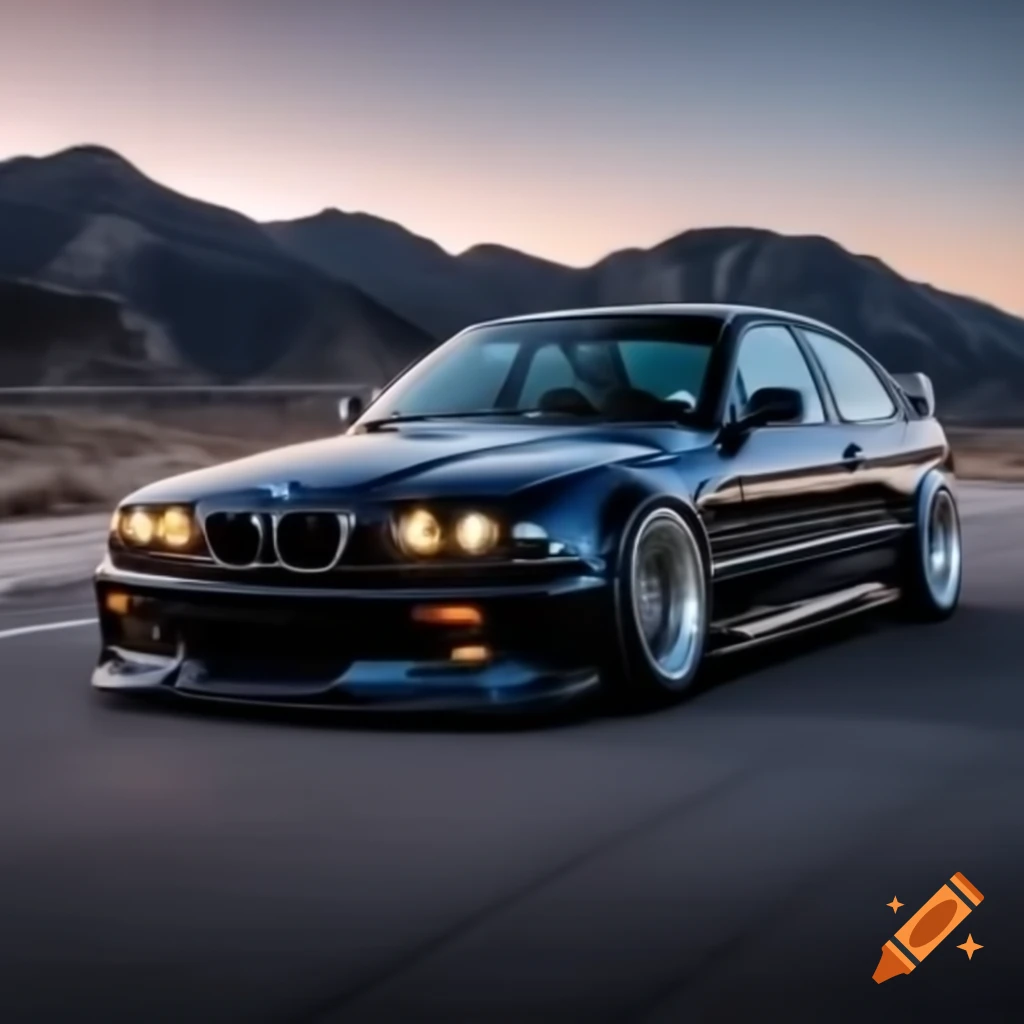 BMW E36 parked with sleek design