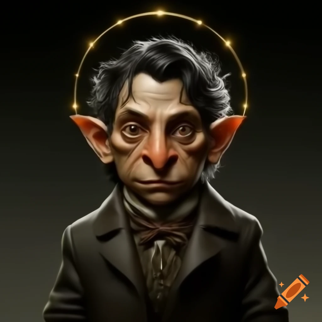 Adult male gnome with black hair and goatee dressed as Sherlock Holmes, surrounded by psychic energy