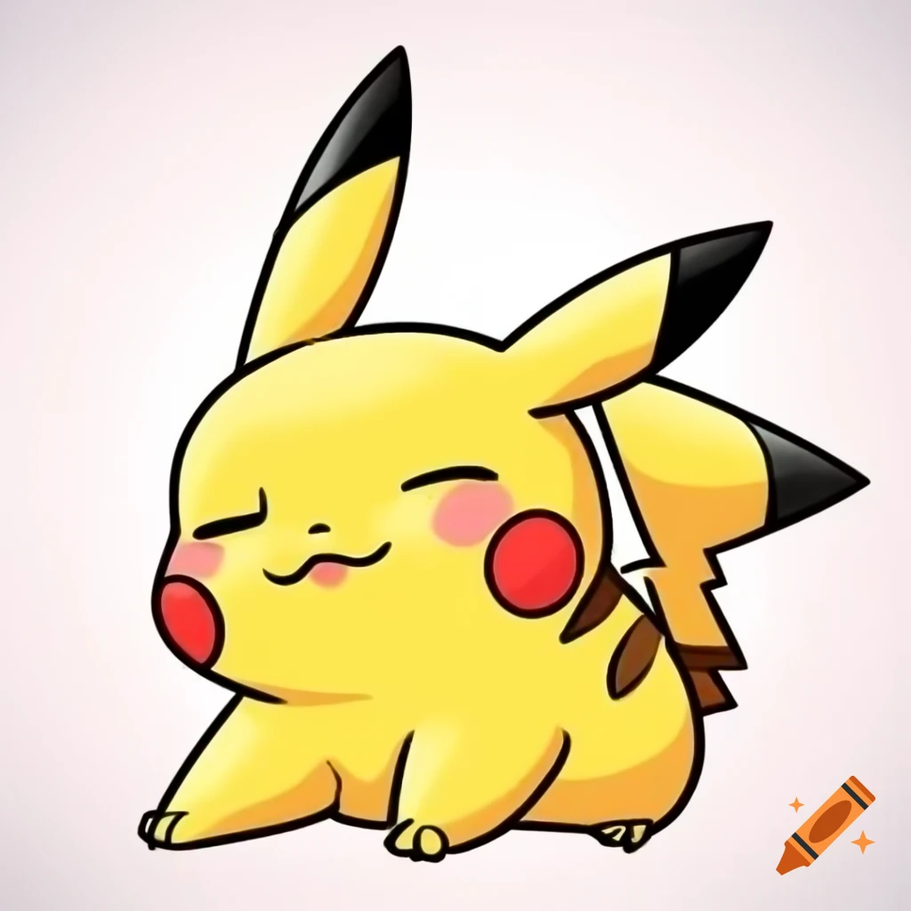 Pikachu peacefully napping