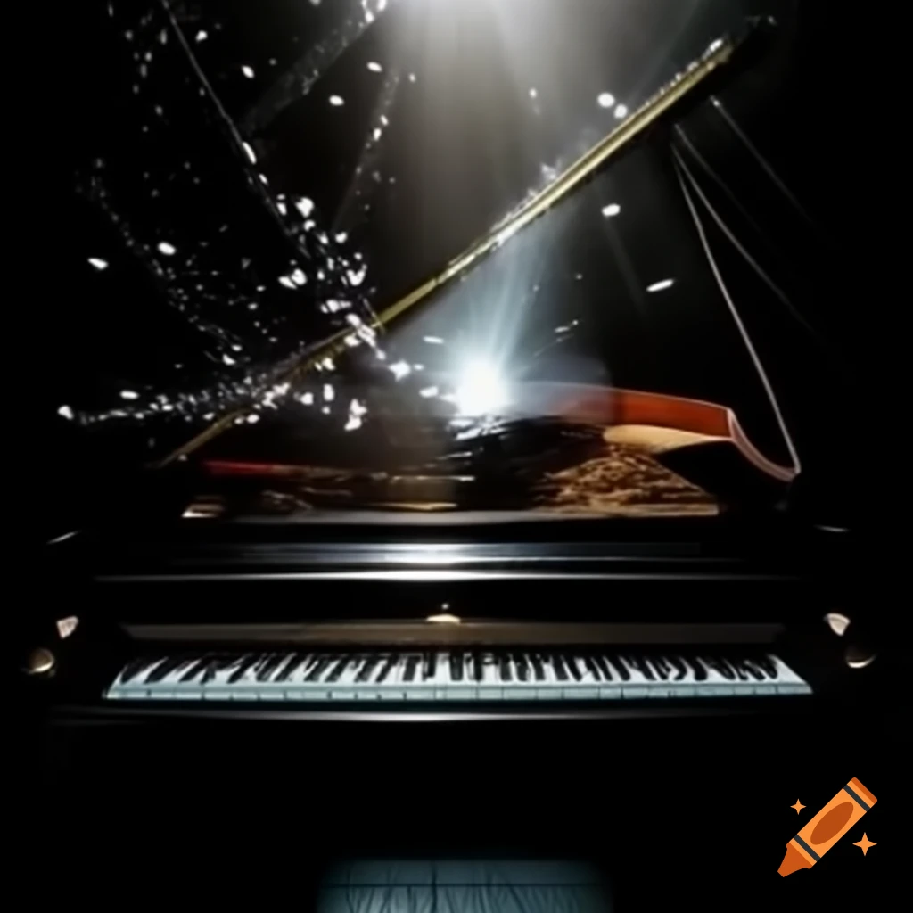 Piano emitting emotional music
