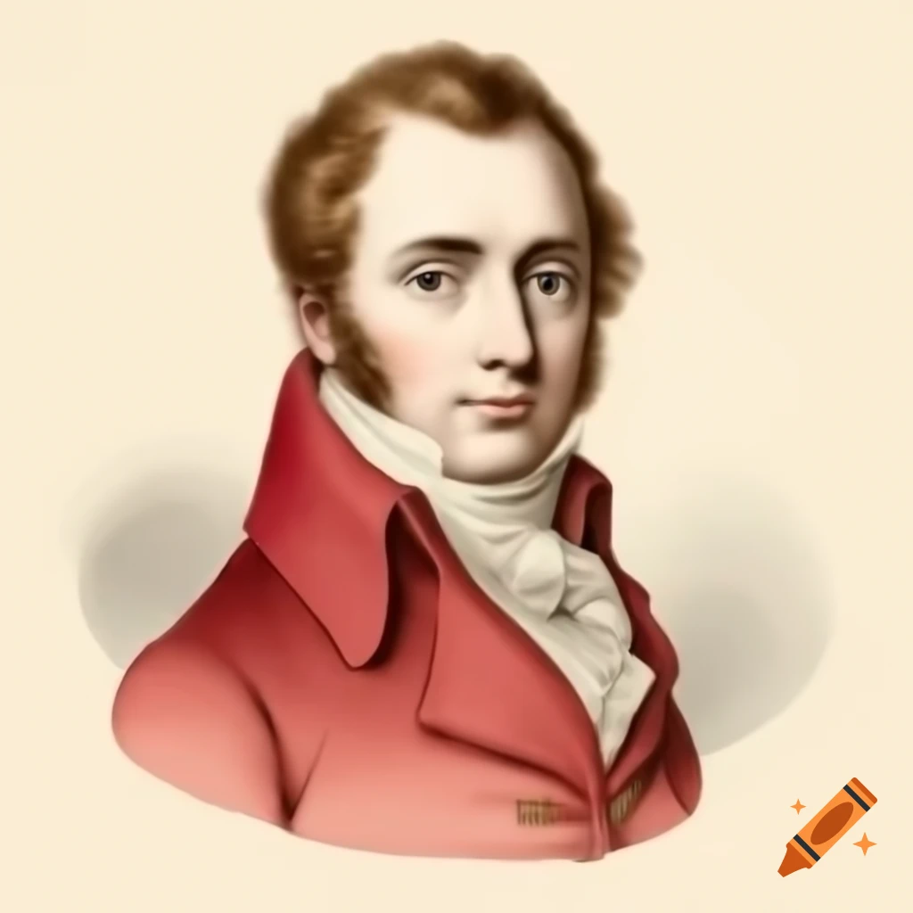 Colored sketch of Baron Danglars, French shipping magnate from 1800s