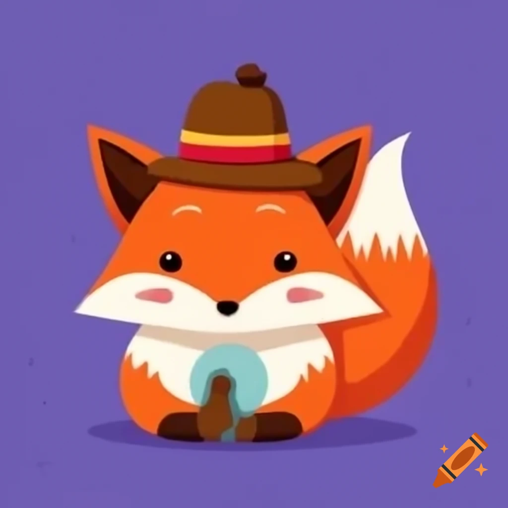 Fox wearing a hat