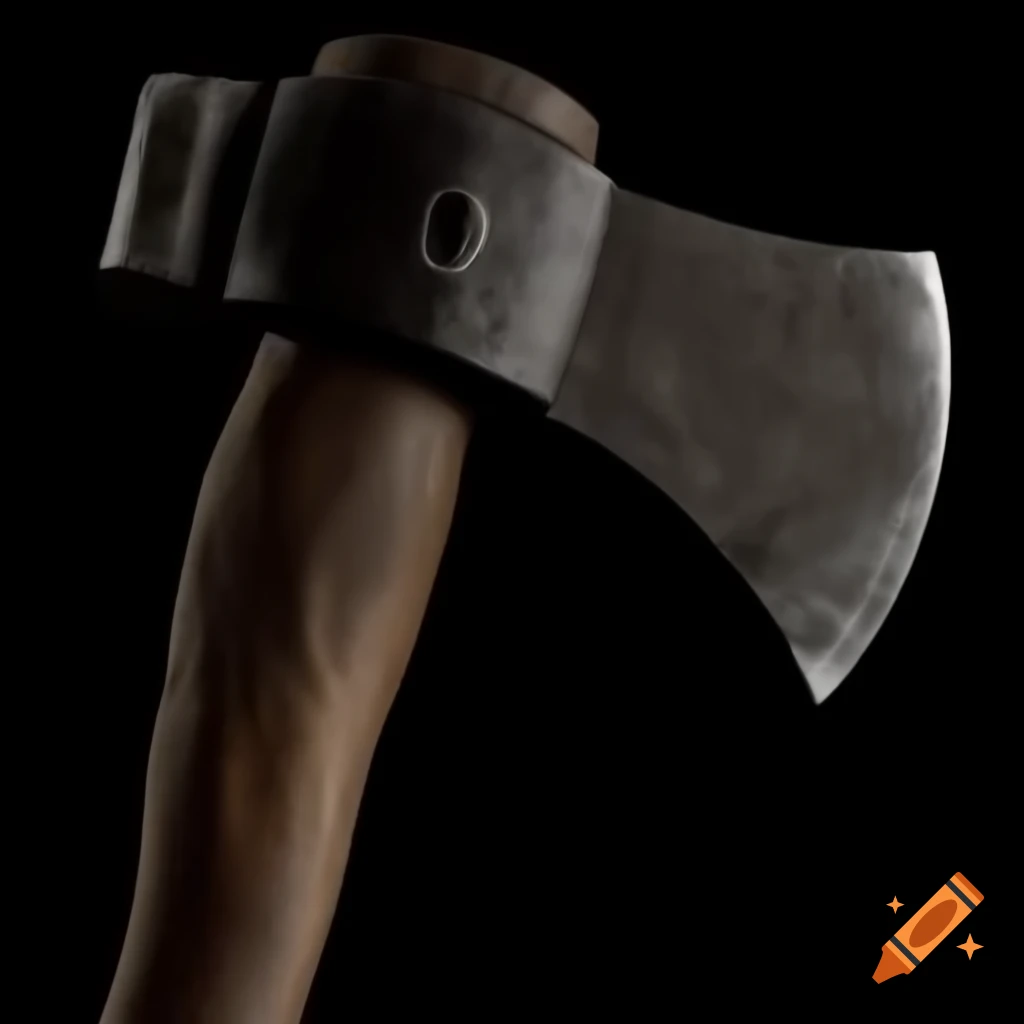 Jason Voorhees with a hatchet, horror theme